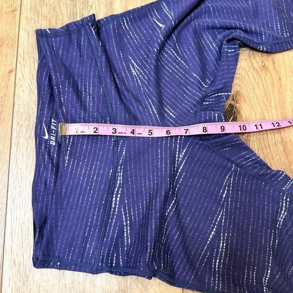 Nike Dri-Fit Blue Leggings Cropped Size Small Workout Acrivewear - Picture 15 of 17